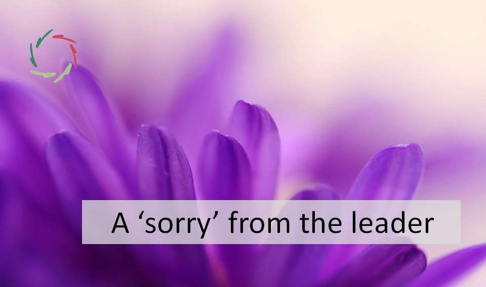 A ‘Sorry’ from the Leader - AURELIS blog-wiki